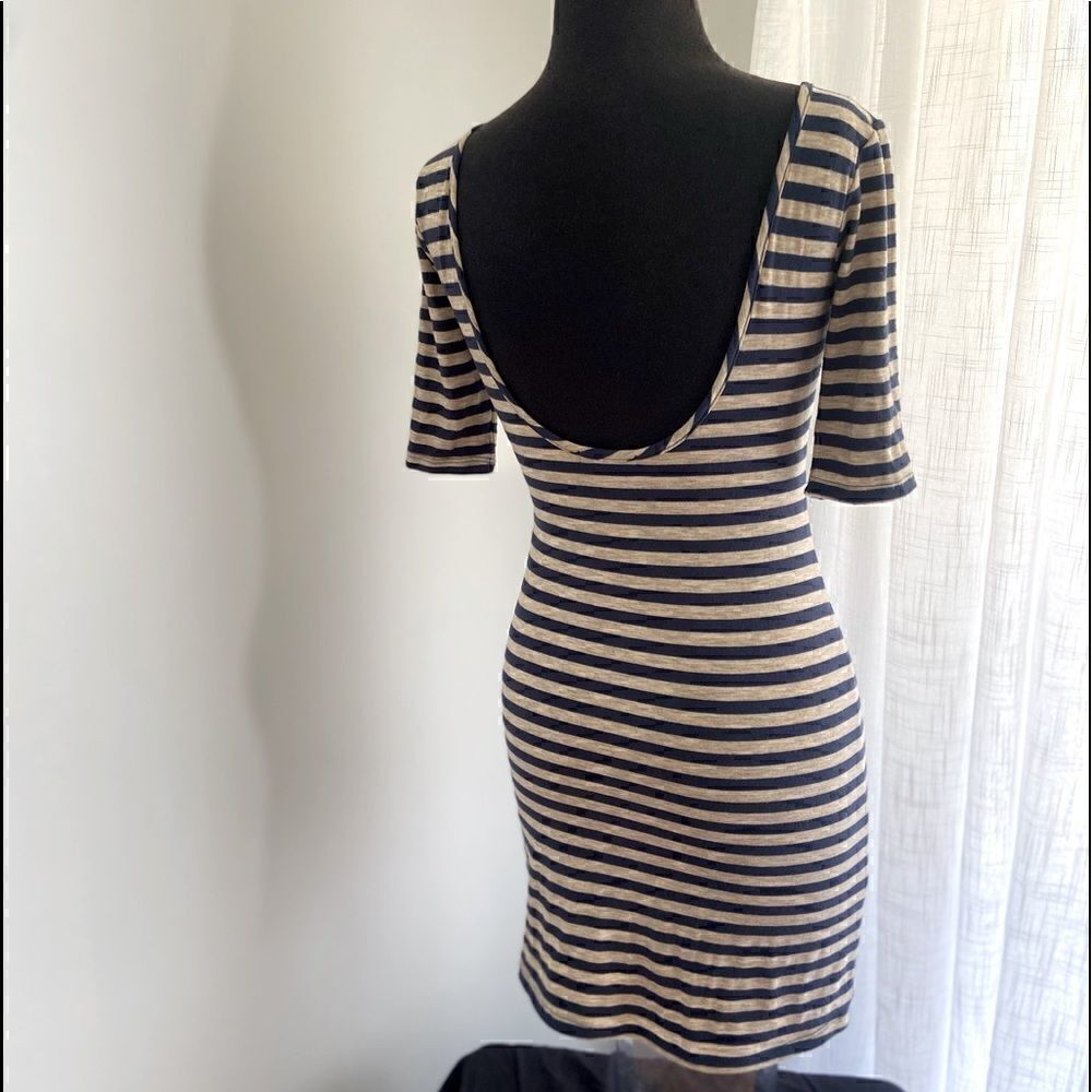 Velvet Torch Multi Color Striped Open Back Dress - Picture 5 of 11